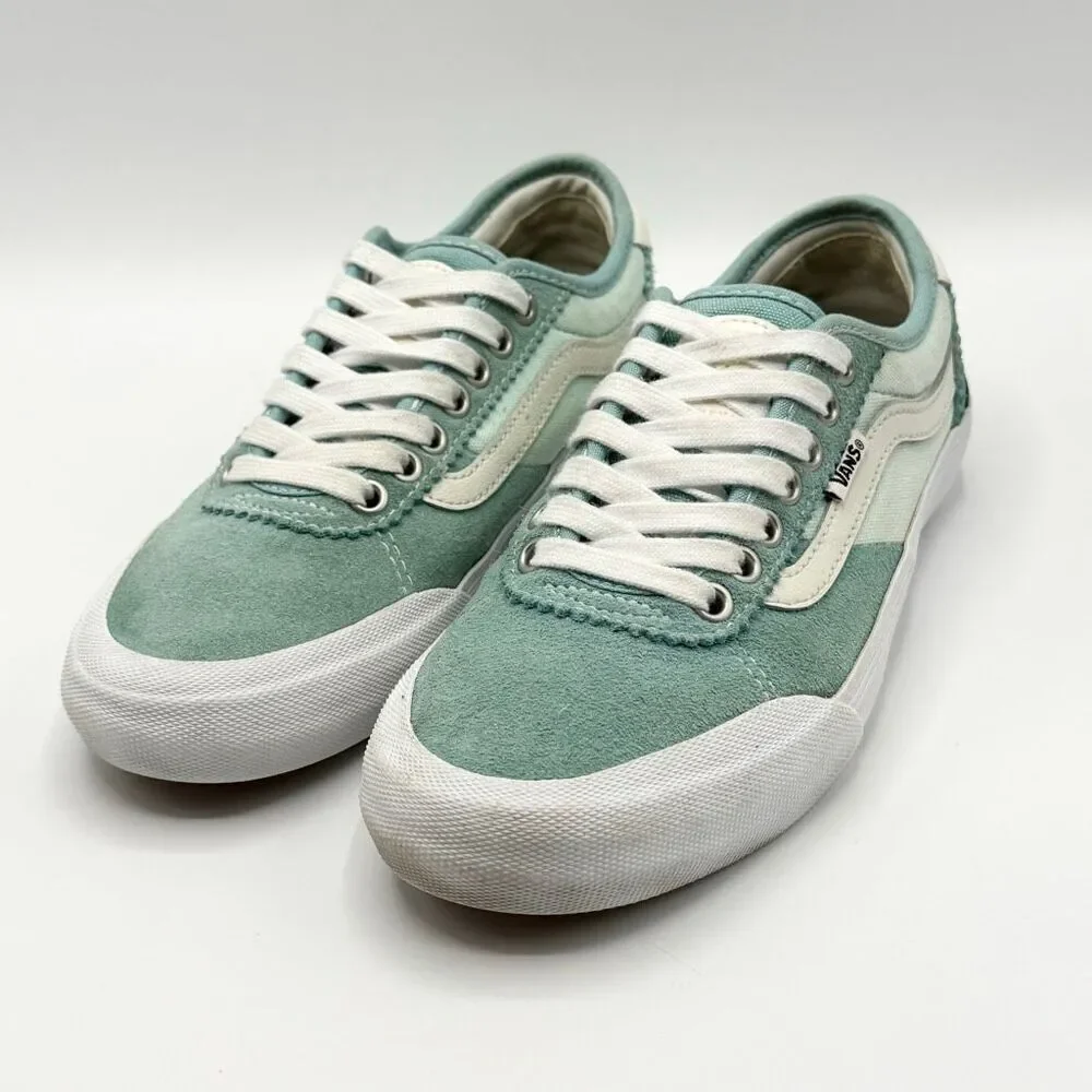 Vans Chima Pro 2 Lace Up Skate Sneakers in Teal/Aqua Suede and Canvas - Men’s US